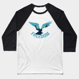 Freedom Bird Desgin Baseball T-Shirt